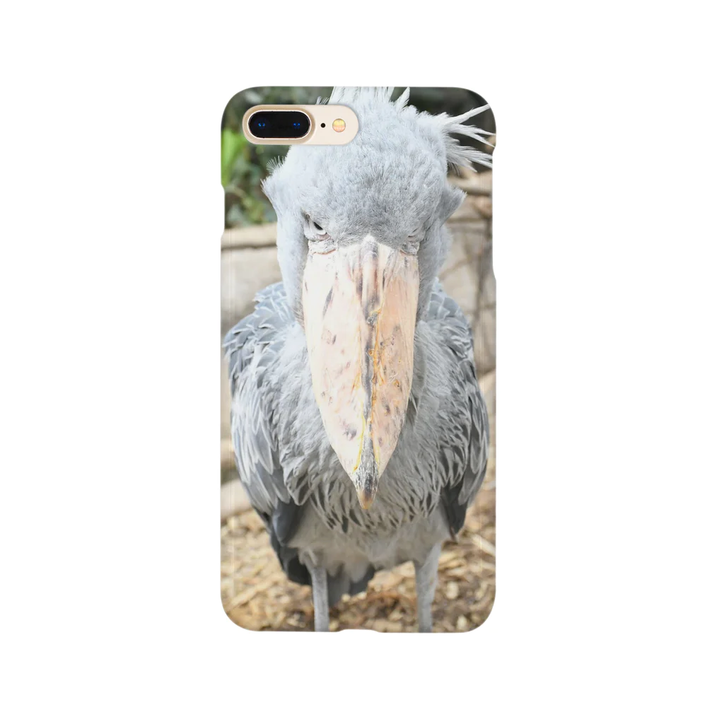 動物天使のじっ…（ハシビロコウ） Smartphone Case