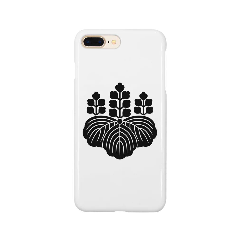 戦国神社 -戦国グッズ専門店-の豊臣秀吉/太閤/五七の桐/ブラック Smartphone Case