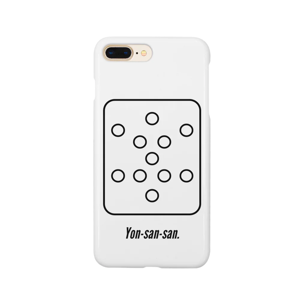 丸顔製作所。の4-3-3（モノクロ） Smartphone Case