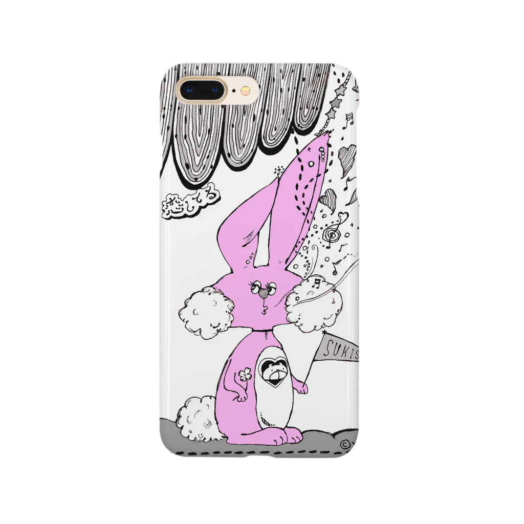 【Yuwiiの店】ゆぅぅぃーのウサ恋★恋してる　イラスト Smartphone Case