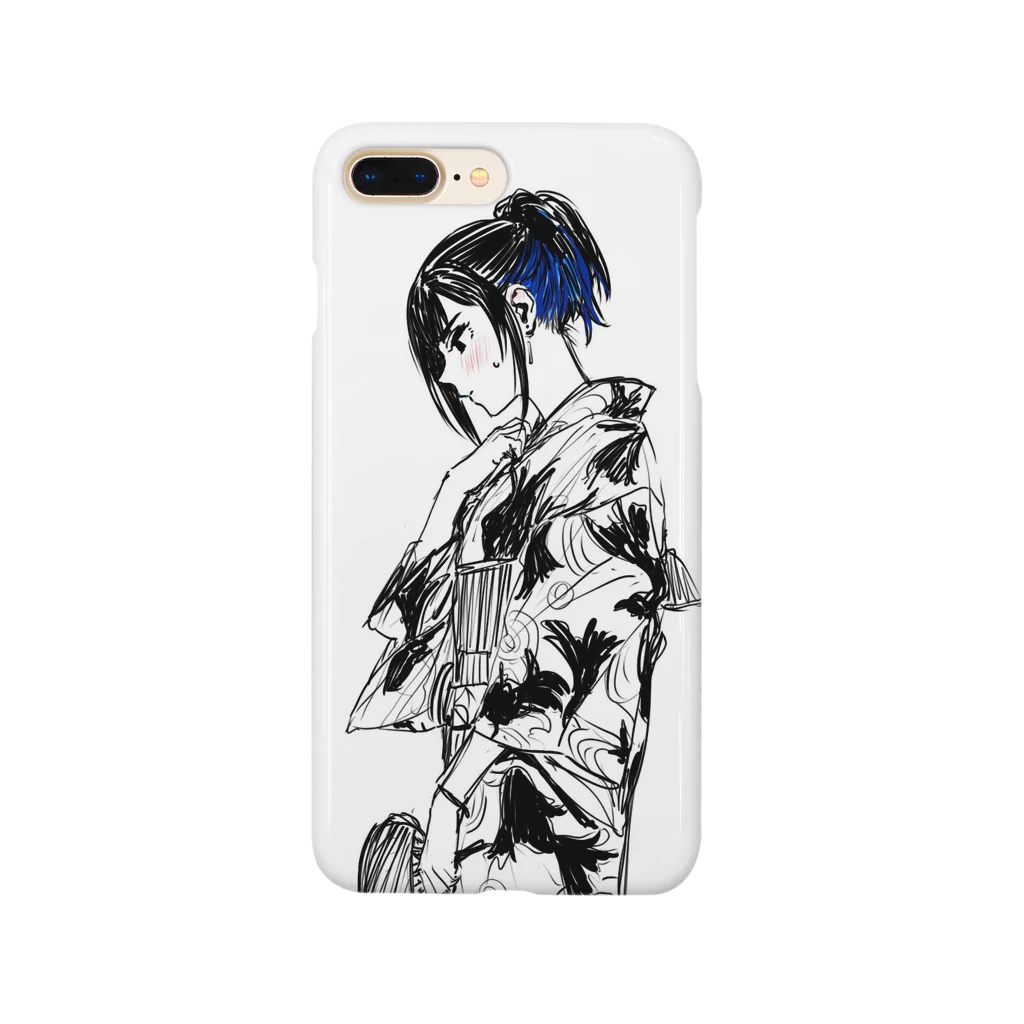 枢木の浴衣女子 Smartphone Case