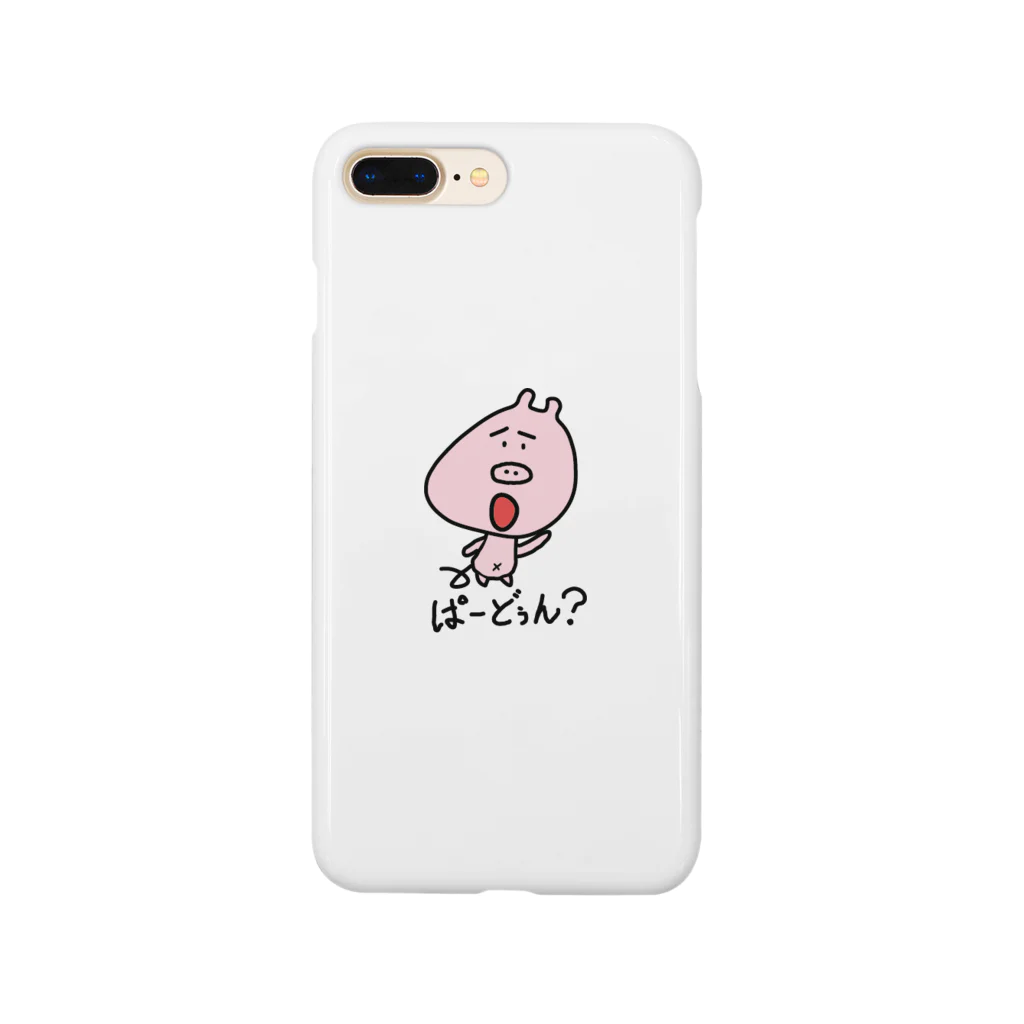 ぶたぴ's SHOPのぶたぴ　「ぱーどぅん？」 Smartphone Case