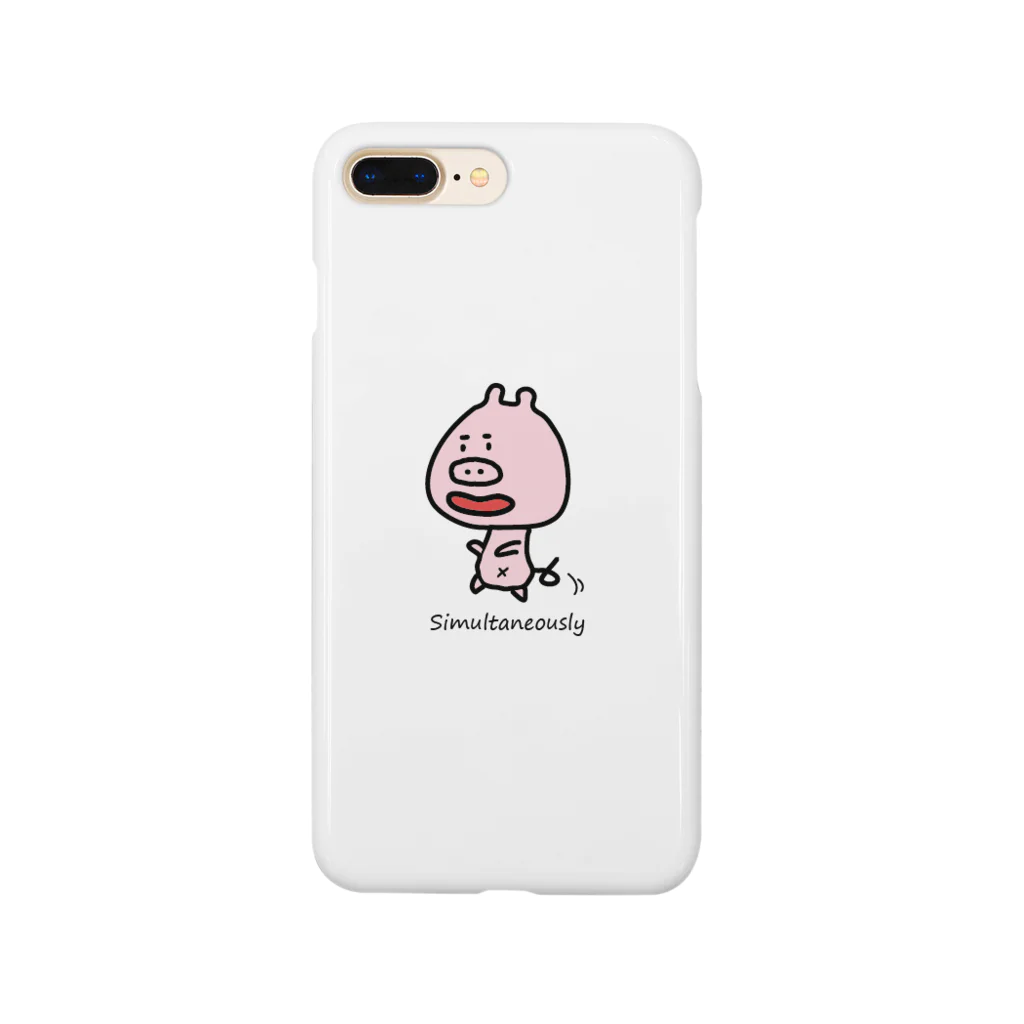 ぶたぴ's SHOPのぶたぴ　「Simultaneously」 Smartphone Case