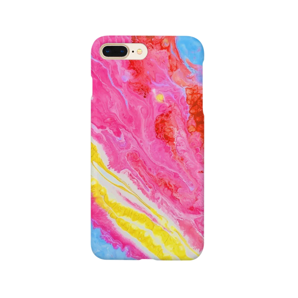 黄金桃と猫のpinkukujira Smartphone Case