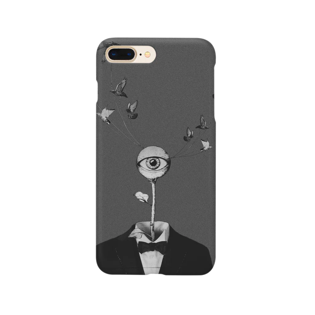 wolf_collageのcollage_eyes bird Smartphone Case