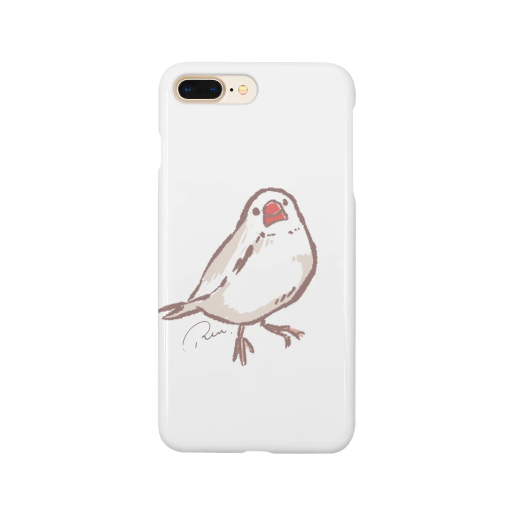 Joy. Ree Illustration SUZURI Shop の首かしげ文鳥 Smartphone Case