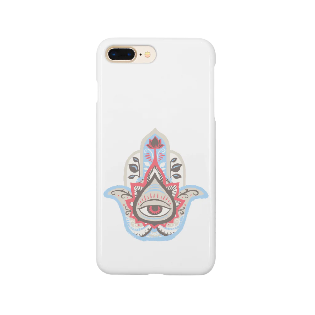 IZANAMI by Akane Yabushitaの誕生石色✋ハムサの手（4月・ダイヤモンド） Smartphone Case