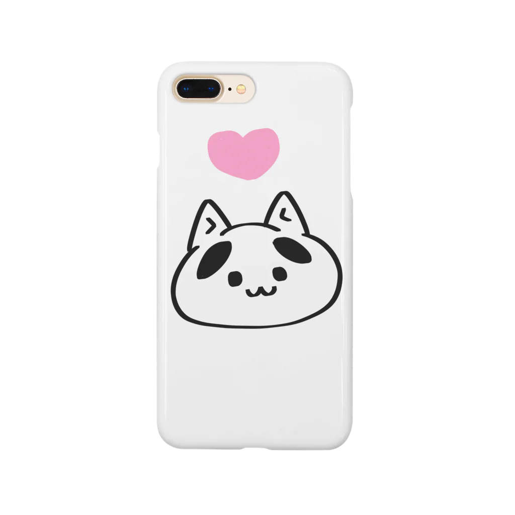 ぴーちショップのまゆねこポテ スマホケース