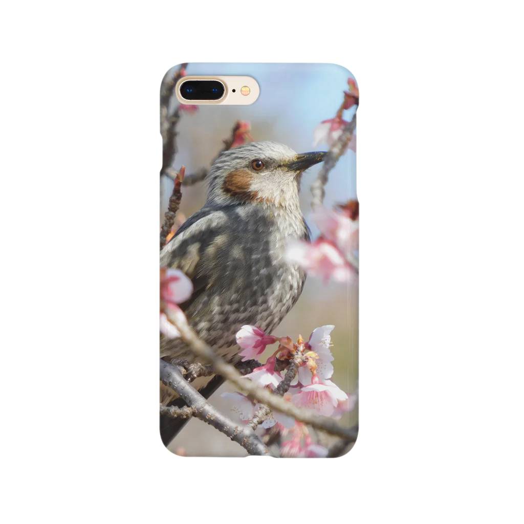 とりどり舎の桜とヒヨドリ Smartphone Case