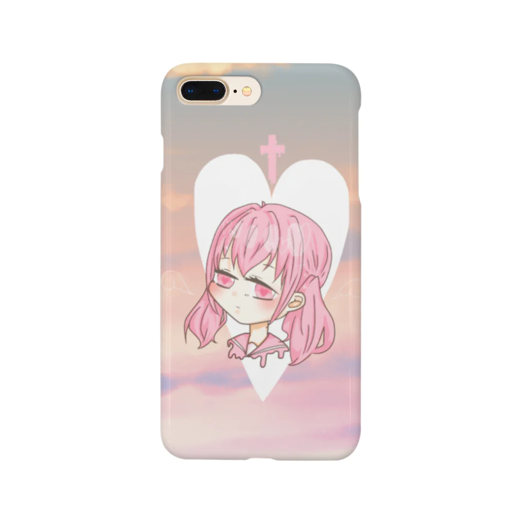 めみのゆめかわ少女と空 Smartphone Case