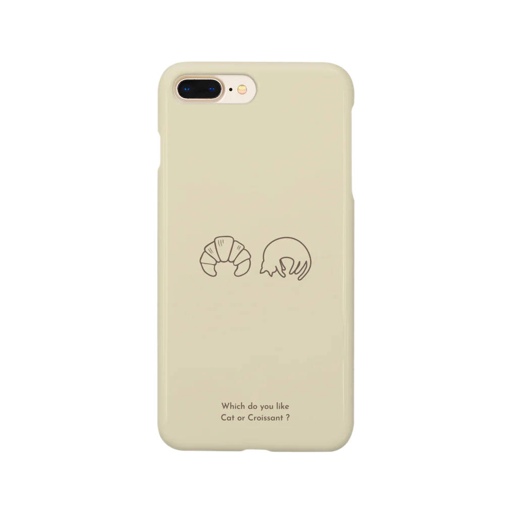 大人女子のスマホケース専門店 MILK.の猫とクロワッサン Smartphone Case