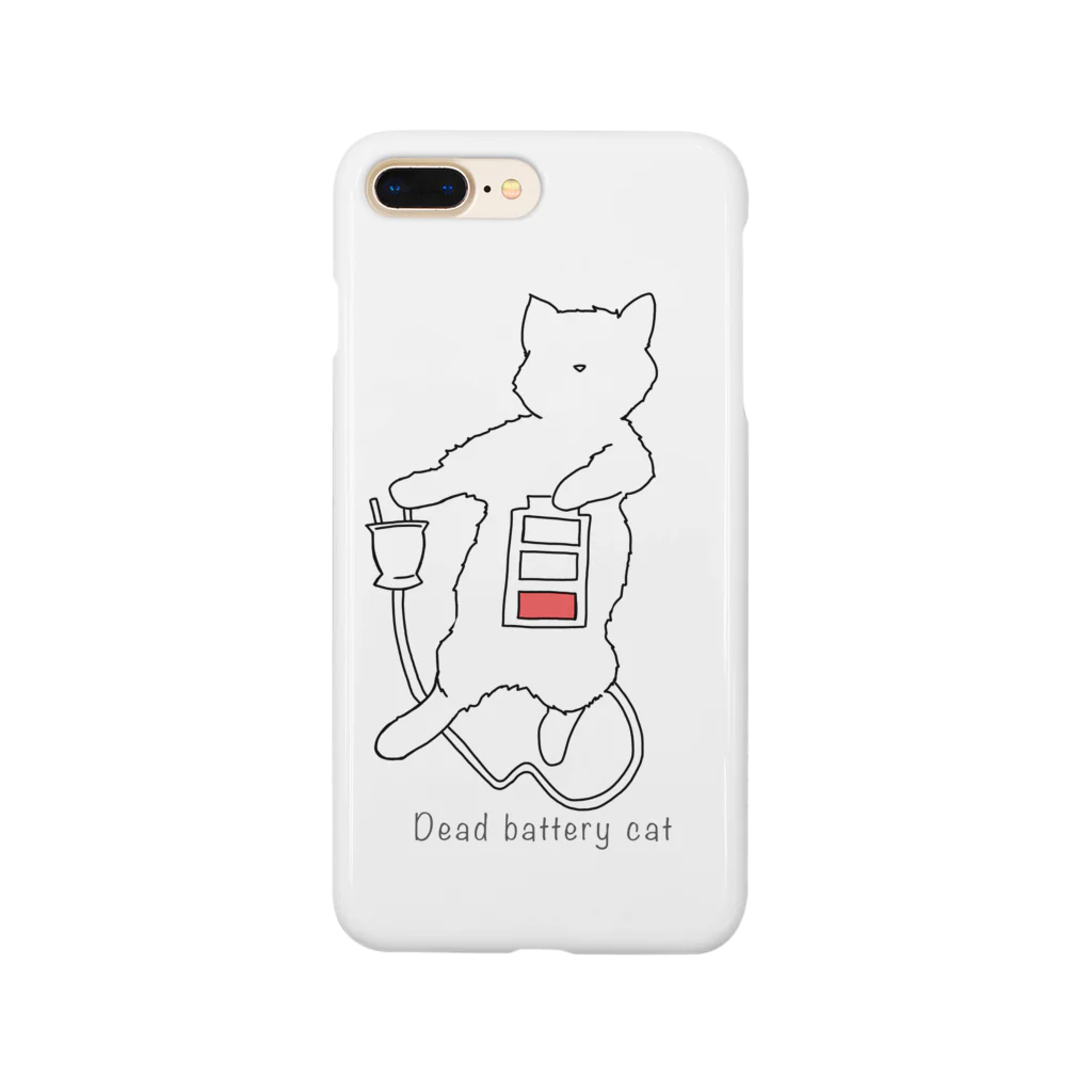 amemugi（あめむぎ）の（背面ver.）電池切れのネコ Smartphone Case