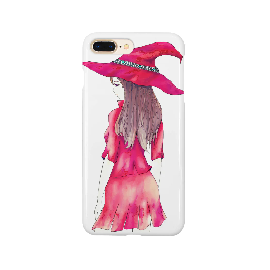 chicodeza by suzuriの赤い魔女のイラストスマホケース Smartphone Case