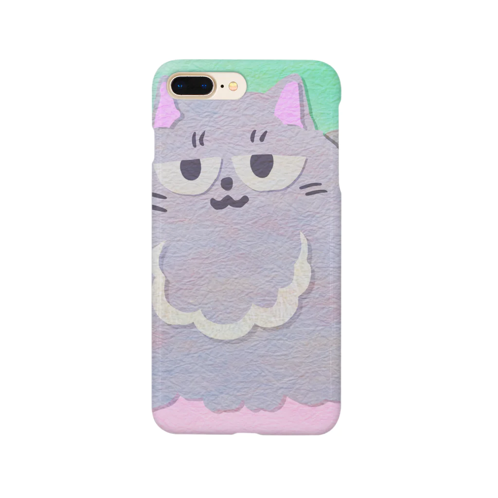 くーみんストアの切り絵　もこもこ猫 Smartphone Case