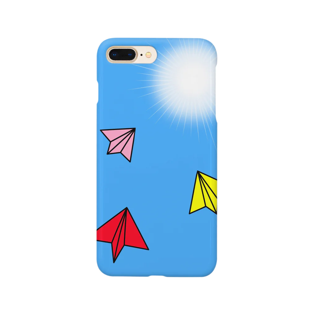 日々好日屋2号店の太陽へ翔べ、紙飛行機！ Smartphone Case