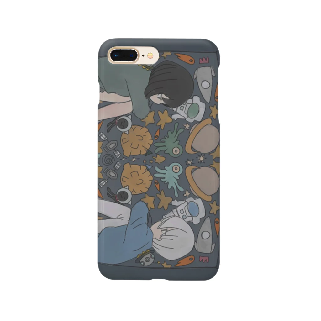 不安定不ﾁ丸の宇宙箱(紺ver.) Smartphone Case