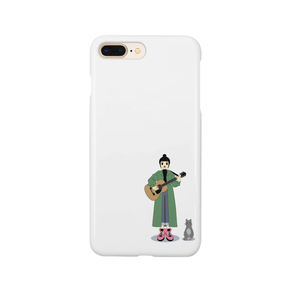 東原望美のギターと猫 Smartphone Case