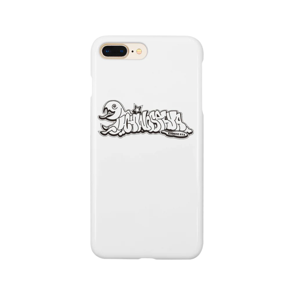 🤍一ノ瀬 彩 🐇⸒⸒ suzuri支店🤍の一ノ瀬彩:LOGO_POP_ﾓﾉｸﾛ【英語】 Smartphone Case