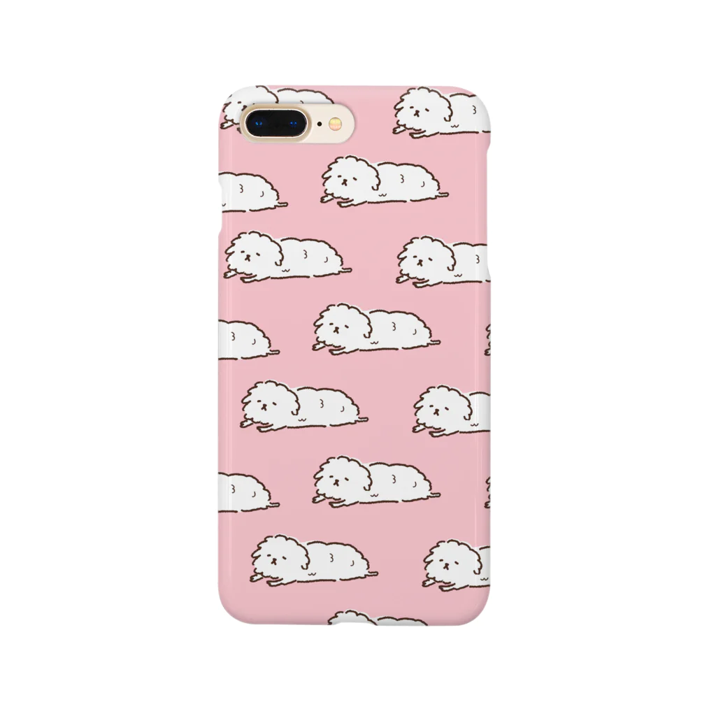 tanameayaのずっと寝てる犬まみれ（ピンク） Smartphone Case