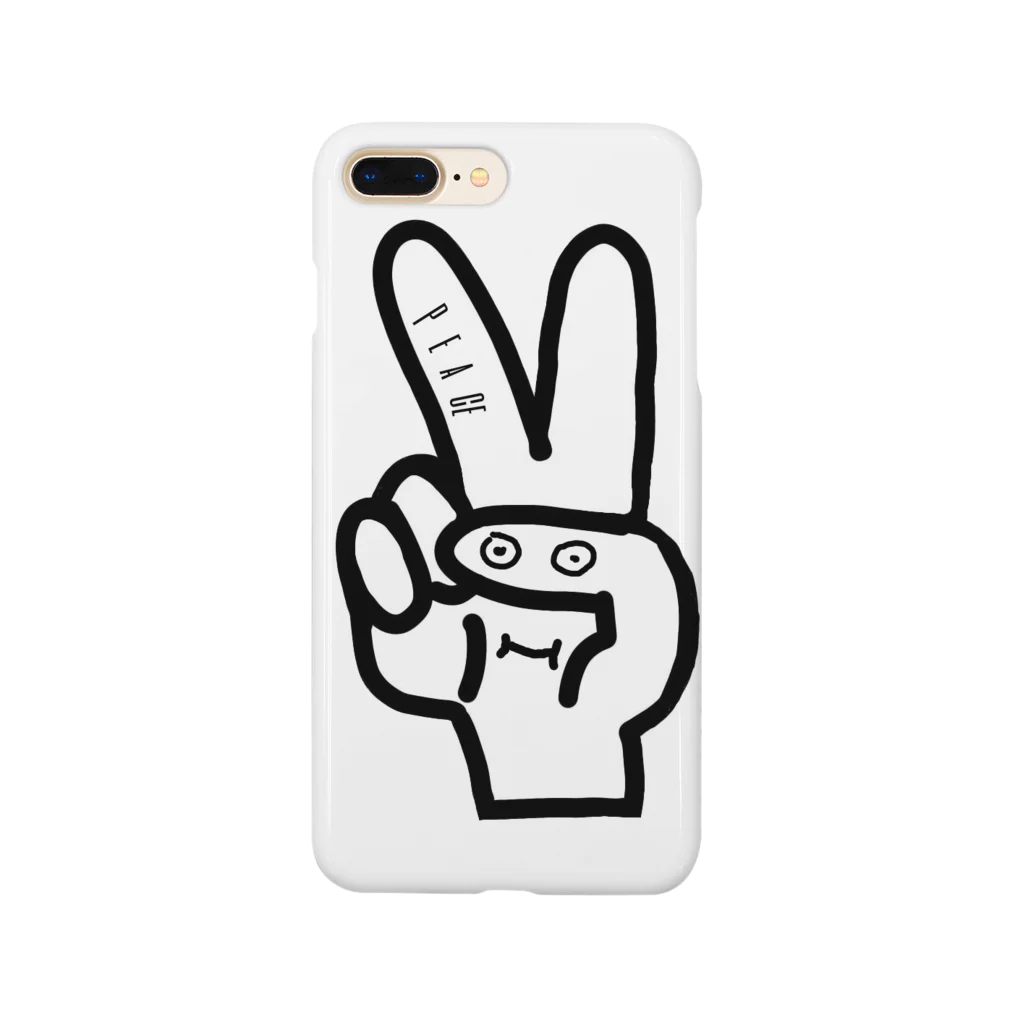 QCHANのPeaceSign君（顔付き） Smartphone Case