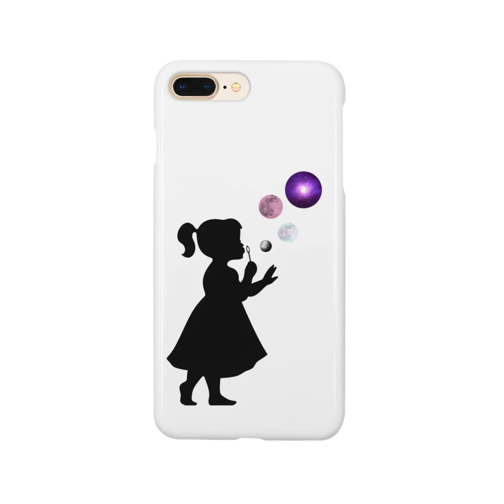 Katcatloverの宇宙のシャボン玉をふく少女 Smartphone Case