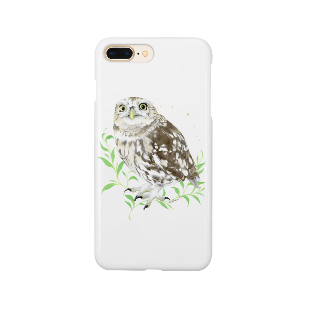 北山紫仙(Shisen's SHOP)のコキンメフクロウさん Smartphone Case