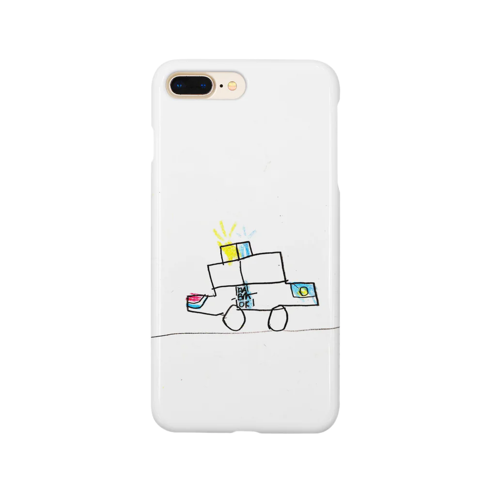 harusan roomの外国のパトカー　手書きイラスト　子供画伯 Smartphone Case