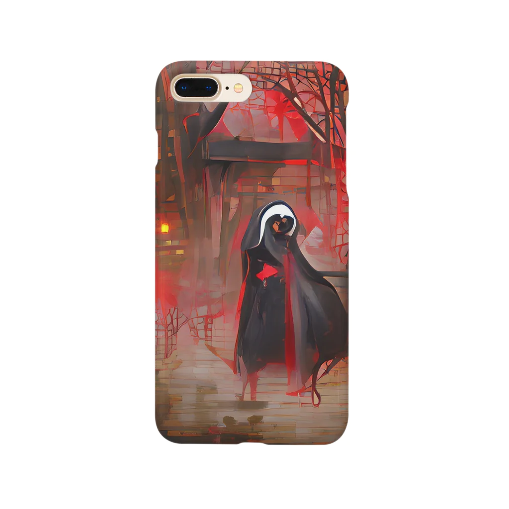 iceのWaiting Nun Smartphone Case