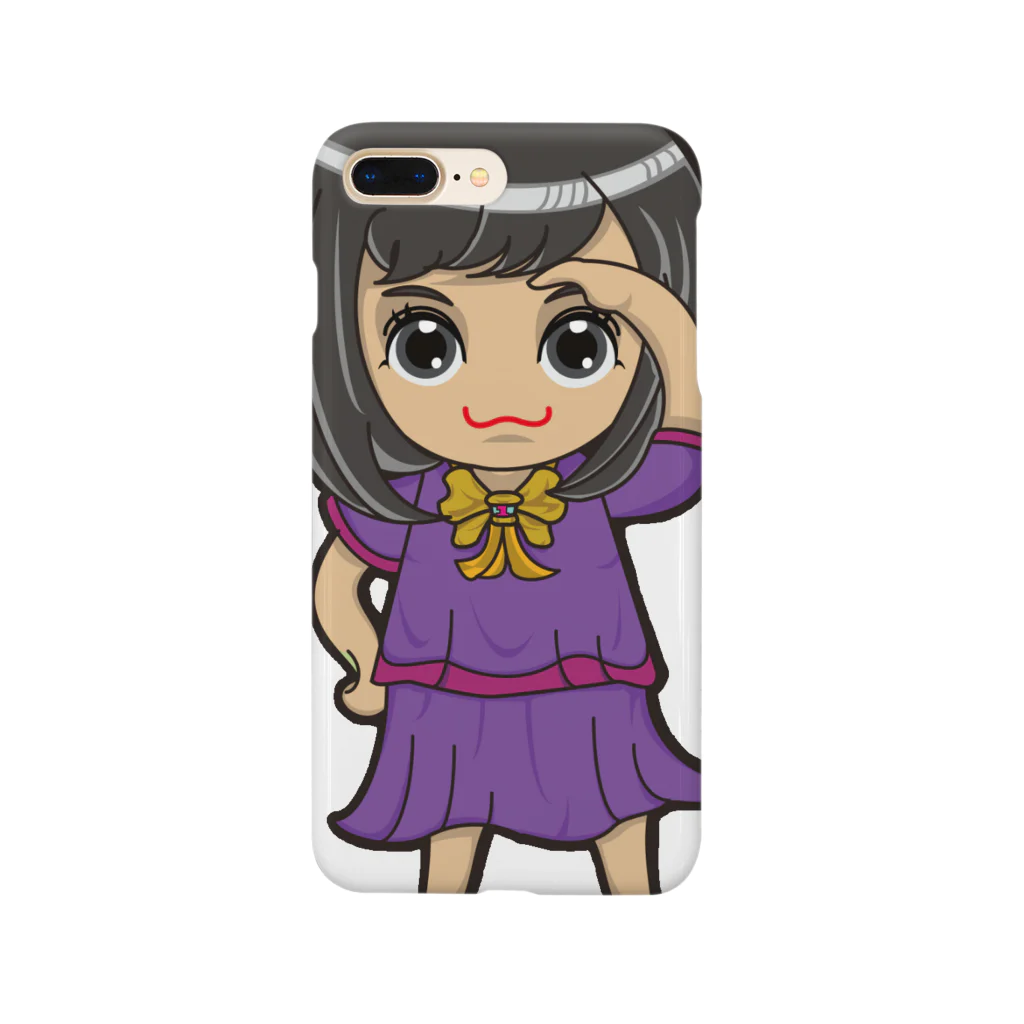 🤍一ノ瀬 彩 🐇⸒⸒ suzuri支店🤍のちびキャラ/SCHOOLTYPE:紫【一ノ瀬彩】 Smartphone Case
