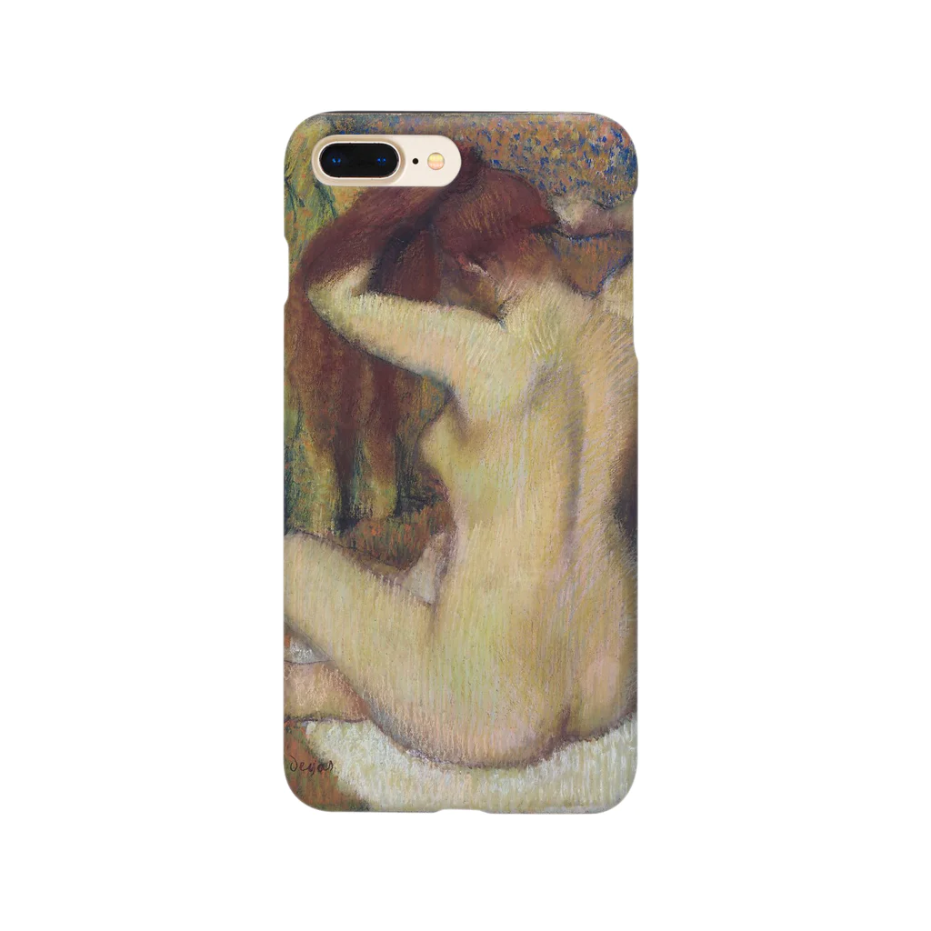 Masterpieceのエドガー・ドガ 　/　彼女の髪をとかす女性　Woman Combing Her Hair ca. 1888–90 Smartphone Case