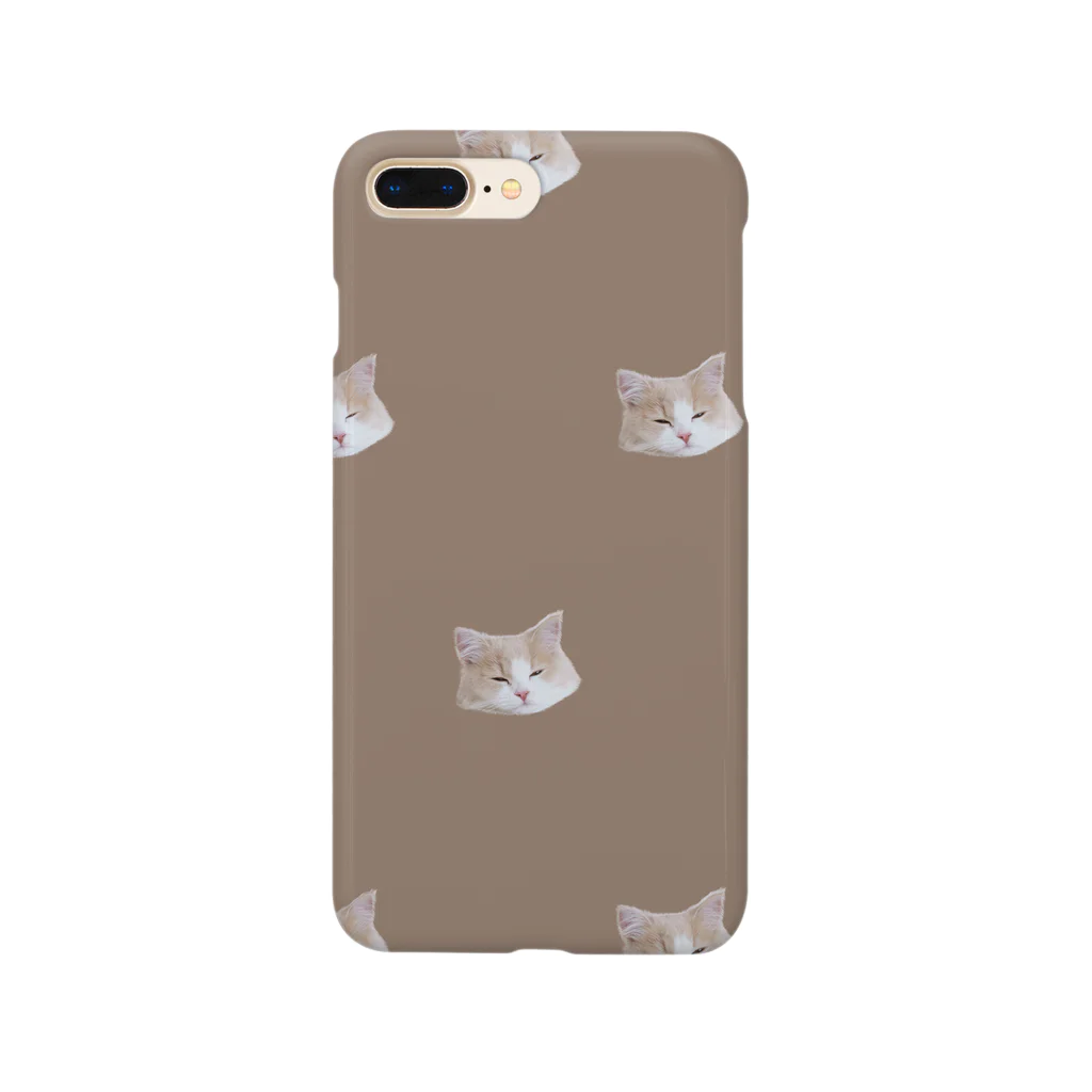 キャラメル色のメルちゃんのお昼寝ネコチャン　総柄ブラウン Smartphone Case