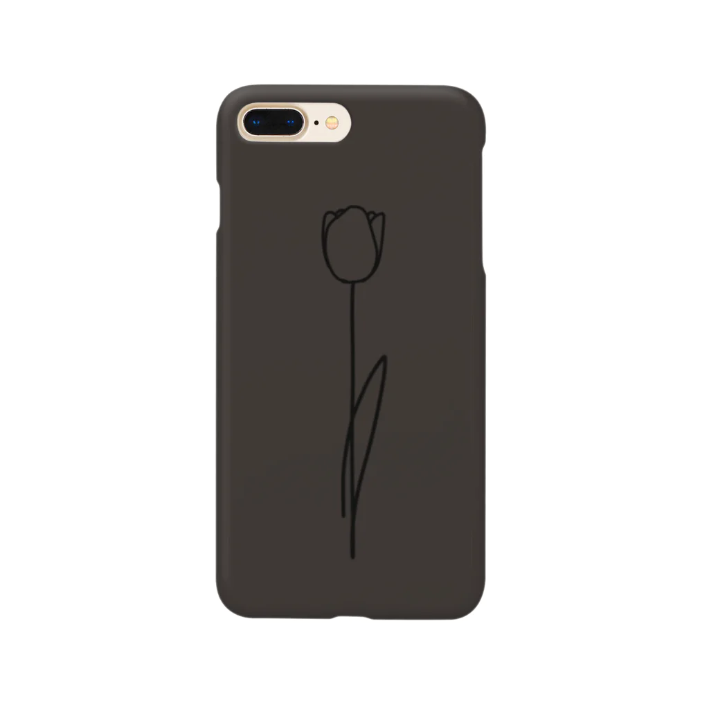 rilybiiの darkcharcoal chocolateBrown Smartphone Case