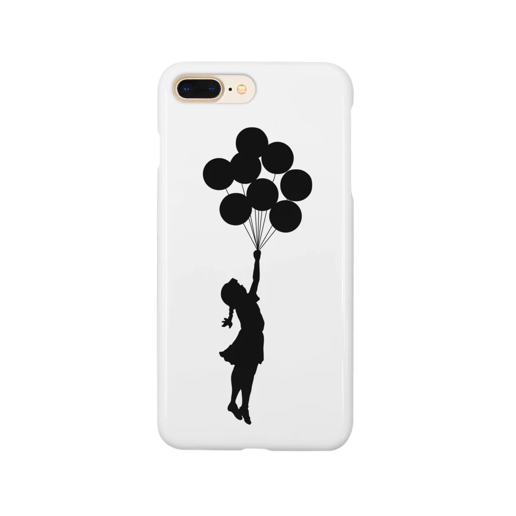 Remarkable Itemsの風船で浮く女の子バンクシー（banksy） スマホケース