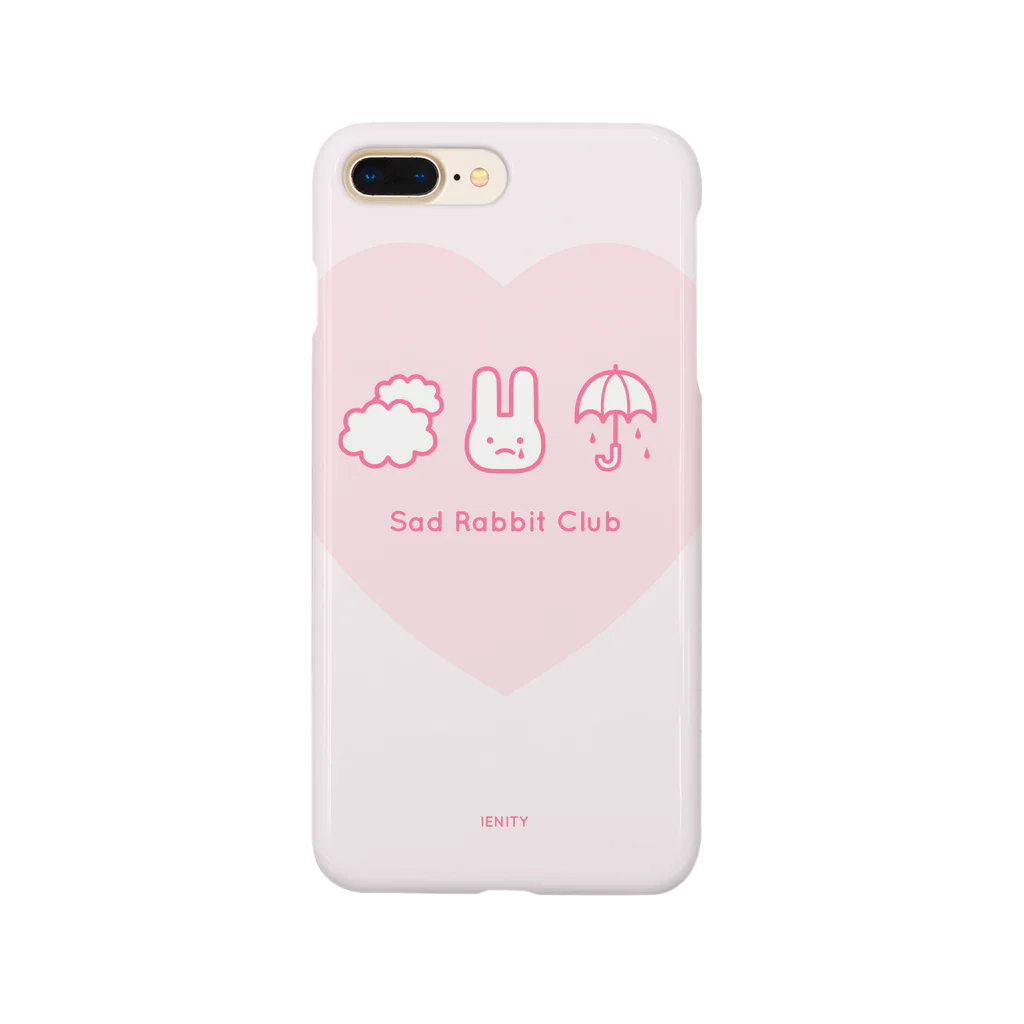 IENITY　/　MOON SIDEの【IENITY】Sad Rabbit Club HEART #Pink Smartphone Case