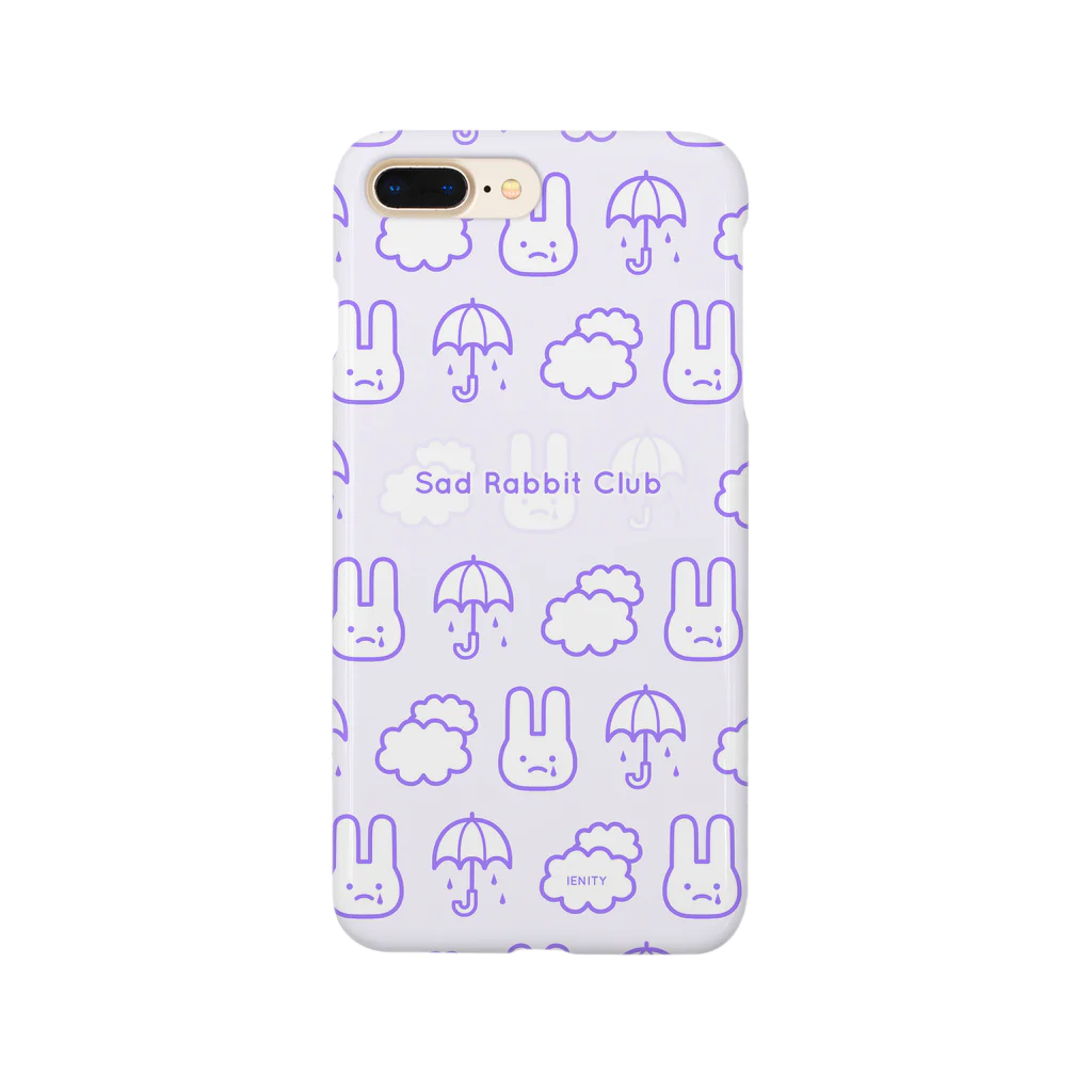 IENITY　/　MOON SIDEの【IENITY】Sad Rabbit Club PATTERN #Purple Smartphone Case