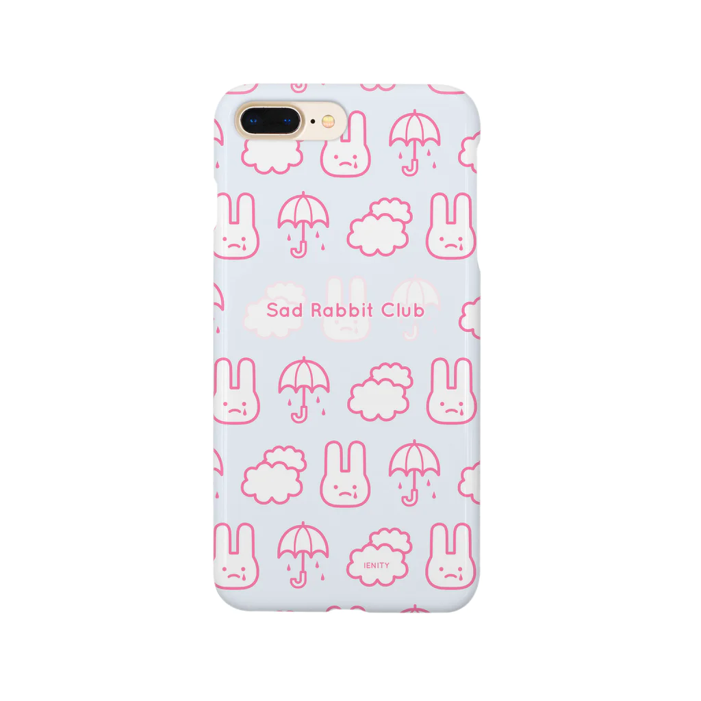 IENITY　/　MOON SIDEの【IENITY】Sad Rabbit Club PATTERN #Blue*PinkPink スマホケース