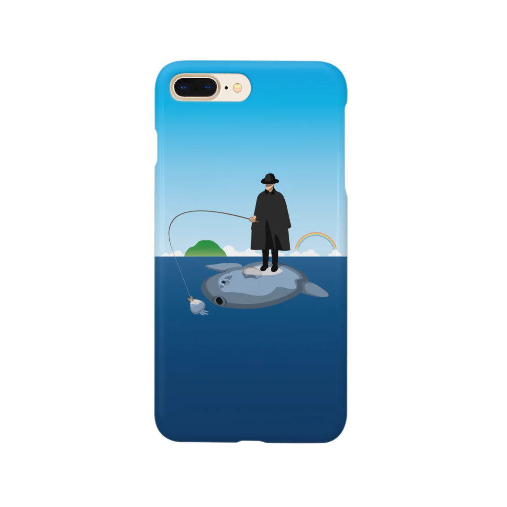 めぐみ図案のマンボウに乗った旅人 Smartphone Case