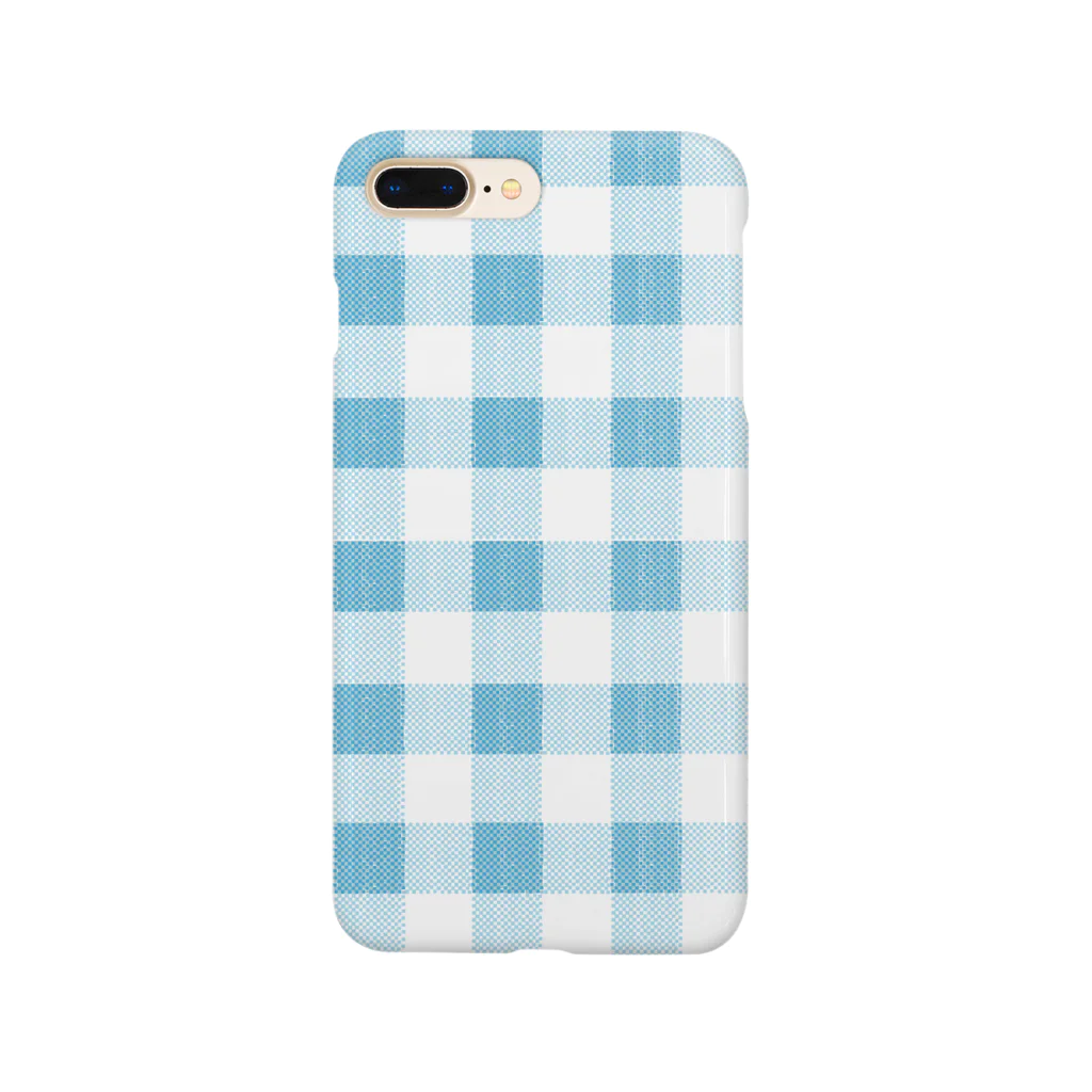 PAPER  HEKISUIのcheck blue Smartphone Case