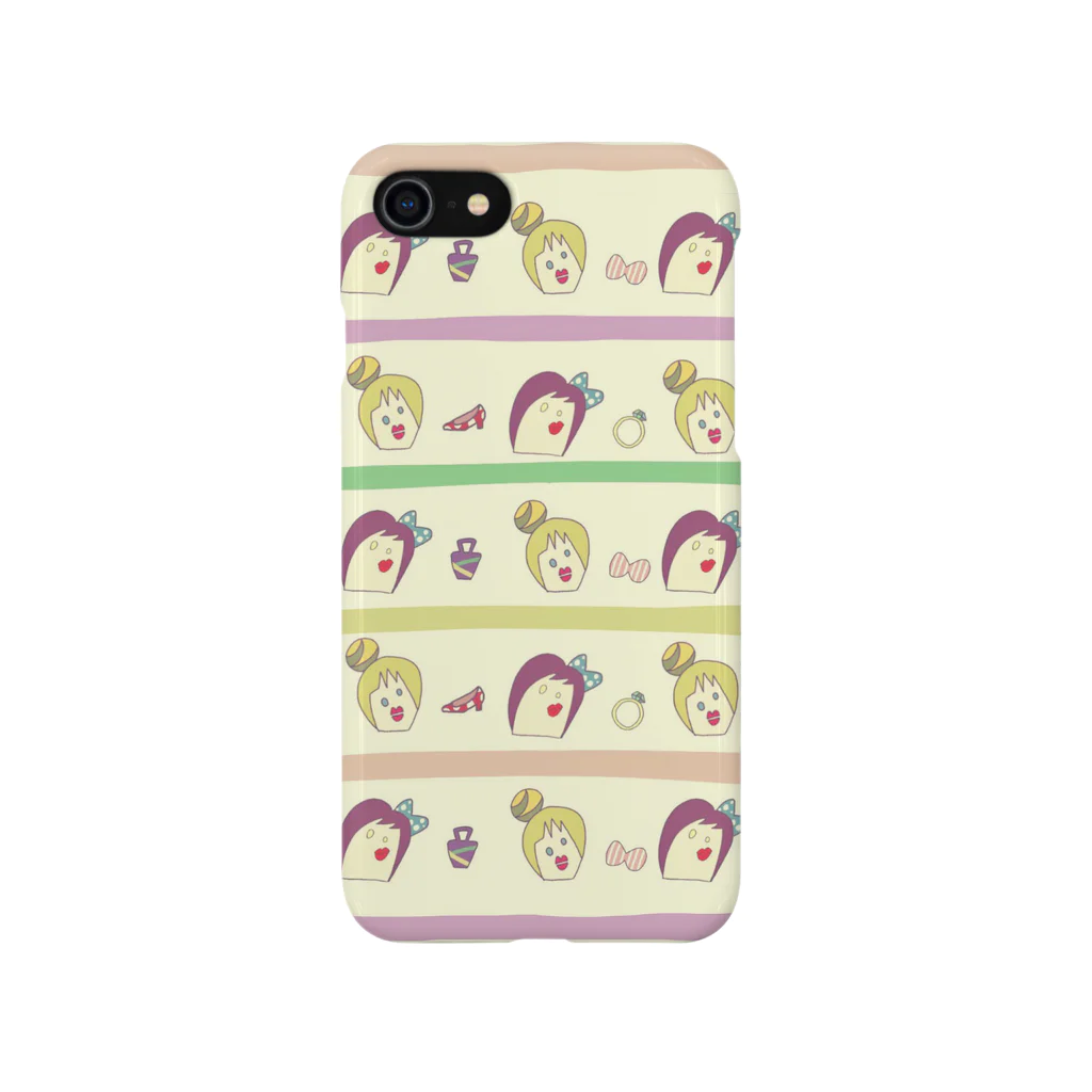 turuturuのrétro girls iPhone Smartphone Case