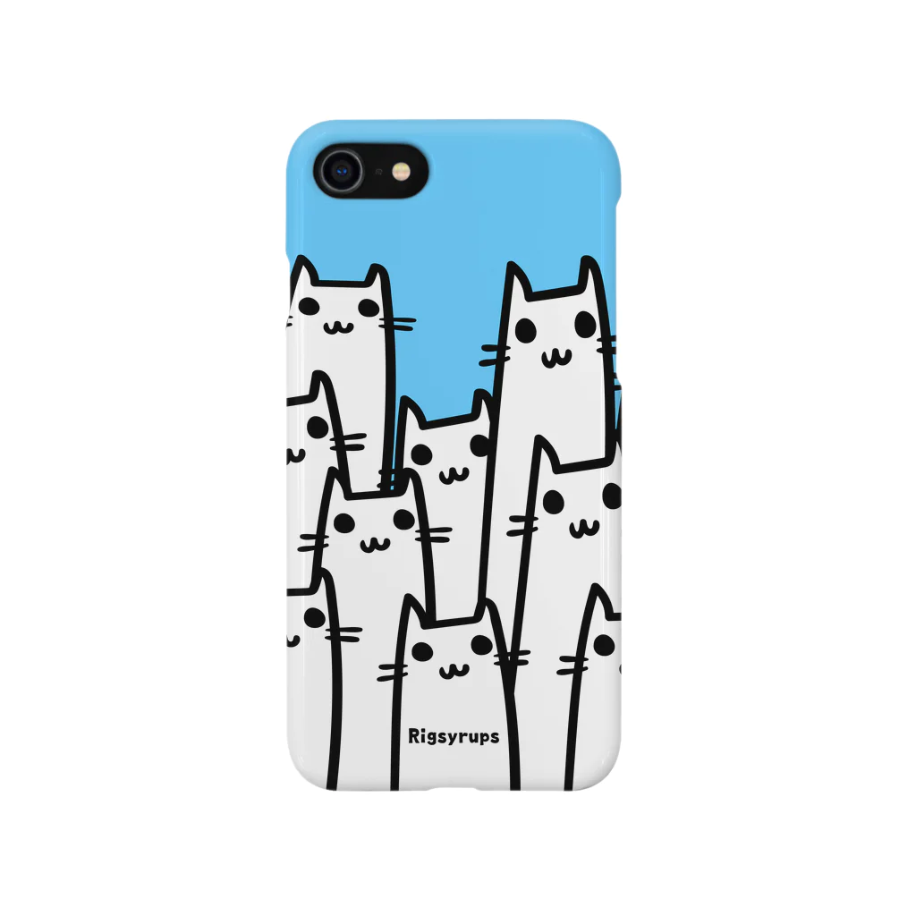 りぐしろの長い猫（青） Smartphone Case