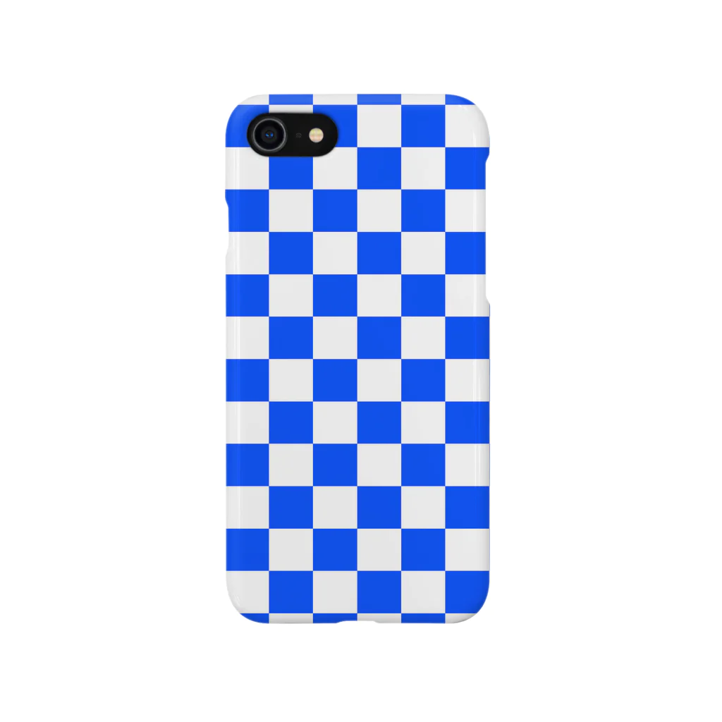 inazuma.co.jpのchecker flag (Blue) Smartphone Case