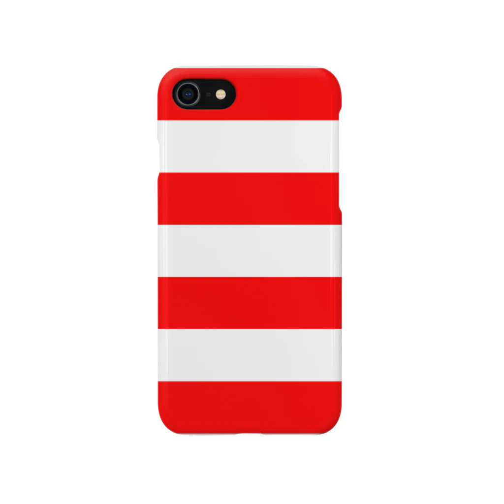 inazuma.co.jpのBorder Stripe (Red) スマホケース