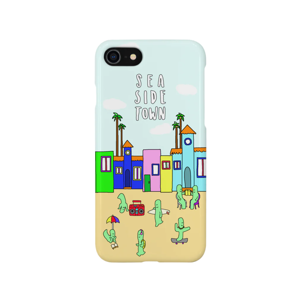 May's cafeのSEA SIDE TOWN Smartphone Case
