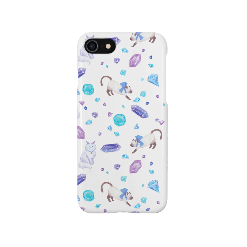 Fanfleecyのgemstone(white) Smartphone Case