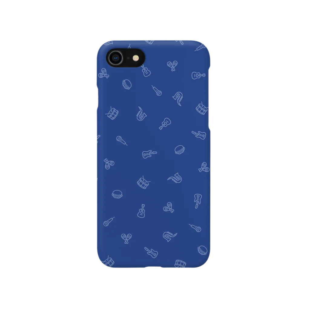 ICOMPO SHOPの楽器ポップス Blue スマホケース