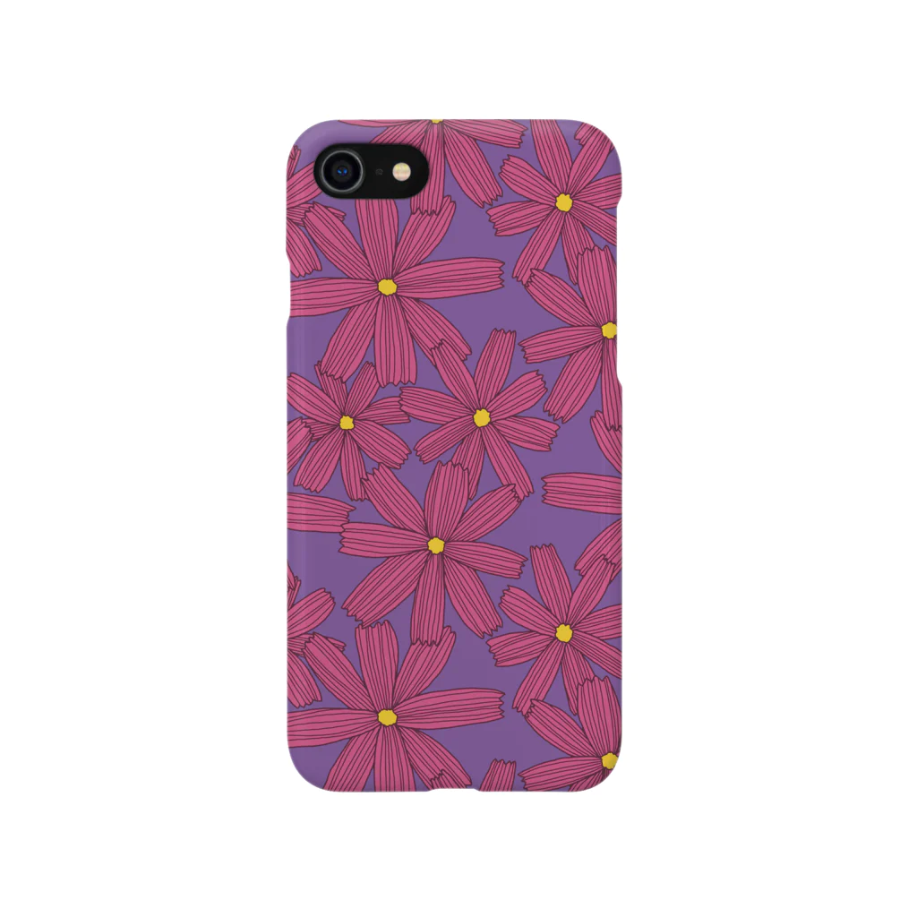 tettetextileのコスモス_pink スマホケース