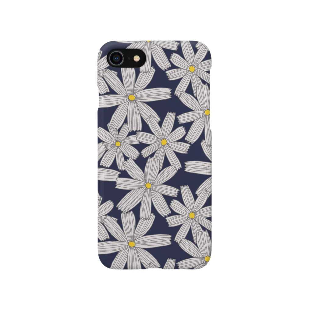 tettetextileのコスモス_white Smartphone Case