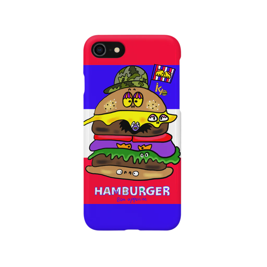 あとりえ からじくぇーのhamburger スマホケース