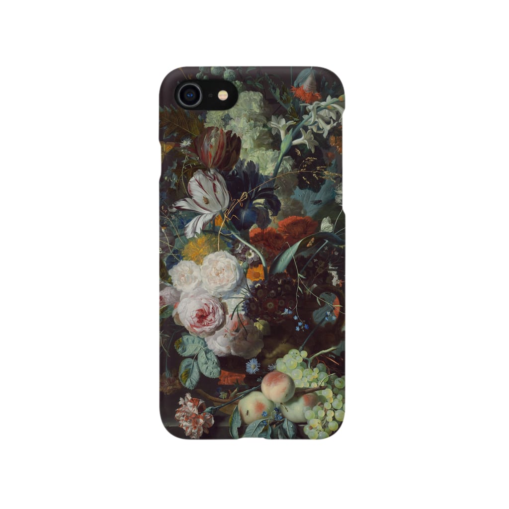 SONOTENI-ARTの027-001　Jan van Huysum　『花と果物のある静物画』　スマホケース　表側面印刷　iPhone SE(2,3)/8/7/6s/6専用デザイン　SC5 Smartphone Case