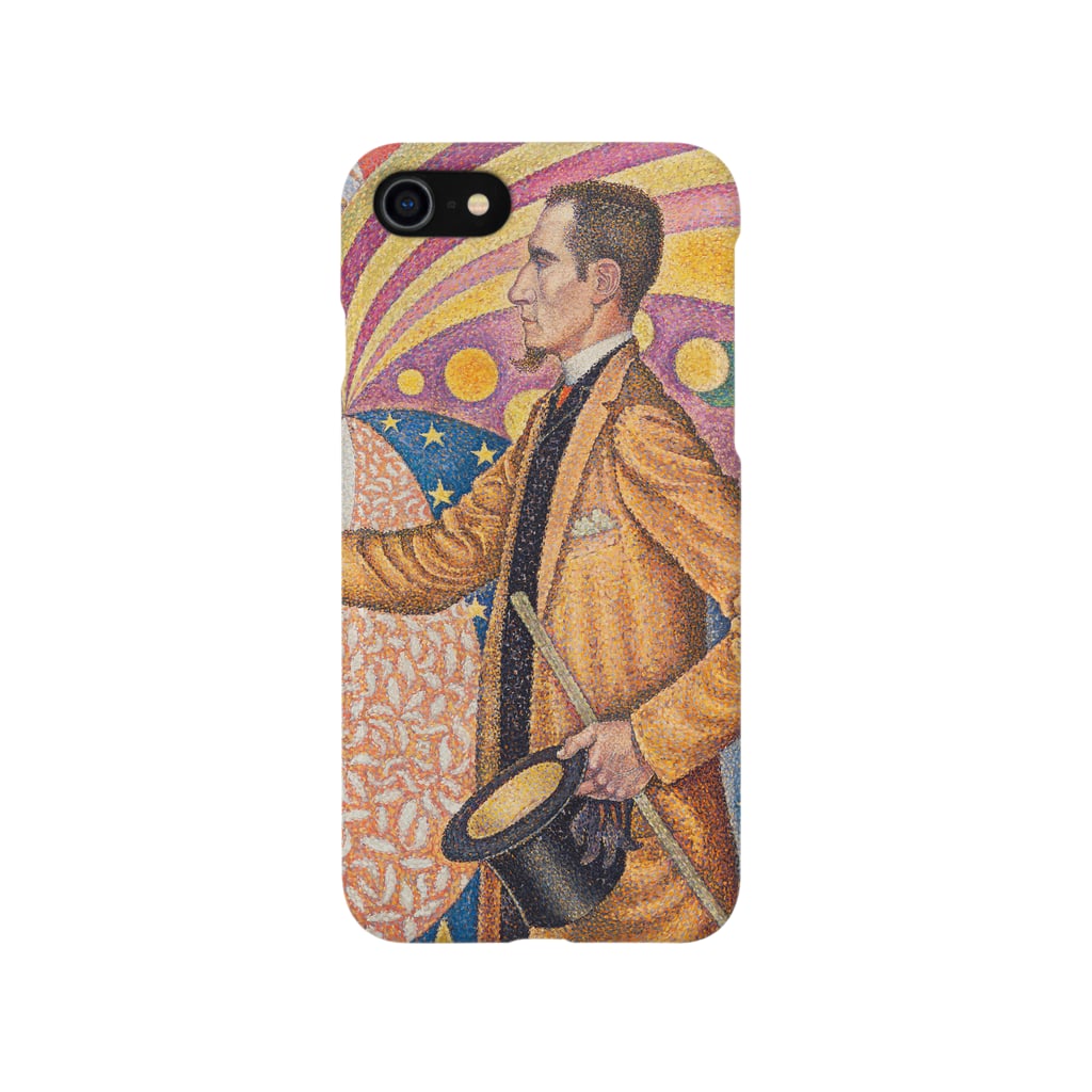 SONOTENI-ARTの025-001　ポール・シニャック　『フェリックス・フェネオンの肖像』　スマホケース　表側面印刷　iPhone SE(2,3)/8/7/6s/6専用デザイン　SC5 Smartphone Case